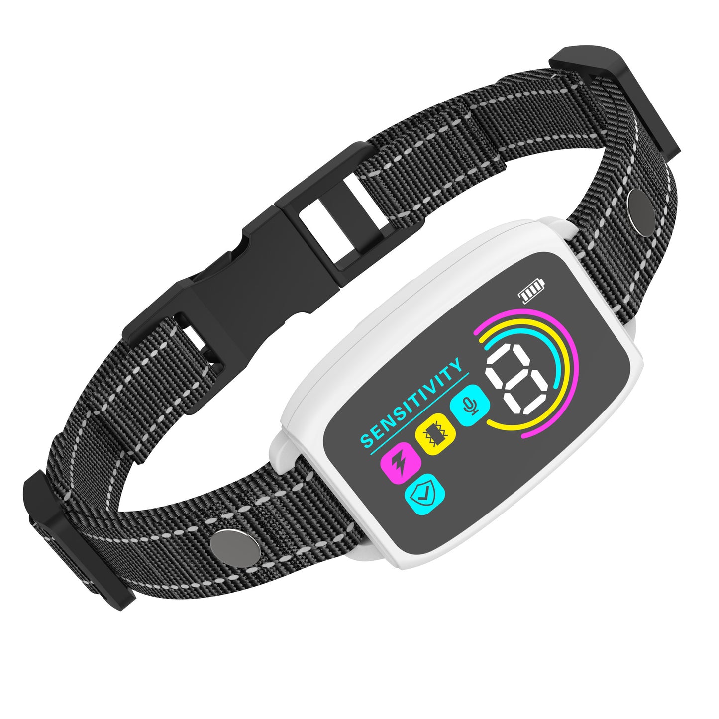 Smart Anti-Bark Dog Collar with LCD Display - Rechargeable, Waterproof, 3 Training Modes