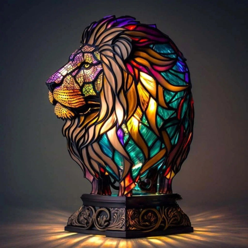 Retro Animal Resin Table Lamp – Decorative Night Light for Bedroom Home Decor