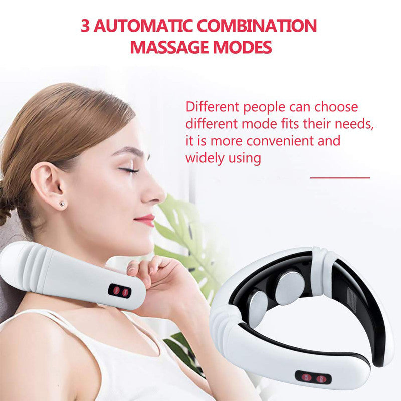 Multifunctional Shoulder & Neck Massager with Heat & EMS Therapy – Portable Pain Relief Device