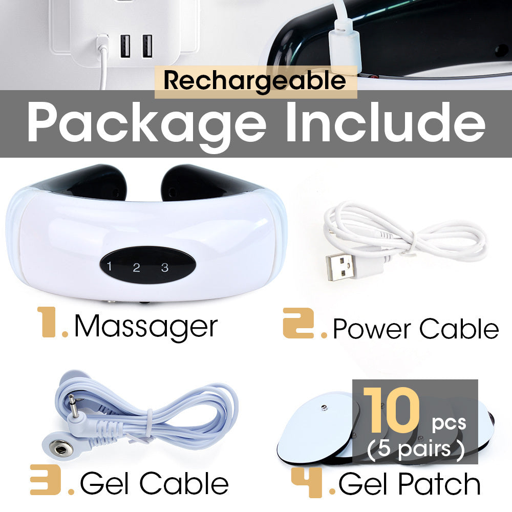Multifunctional Shoulder & Neck Massager with Heat & EMS Therapy – Portable Pain Relief Device