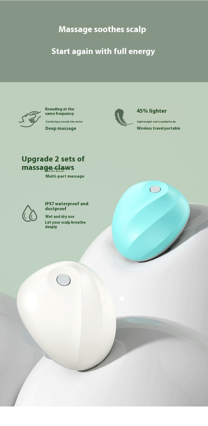USB Rechargeable Head & Neck Massage Device