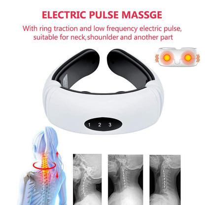 Multifunctional Shoulder & Neck Massager with Heat & EMS Therapy – Portable Pain Relief Device