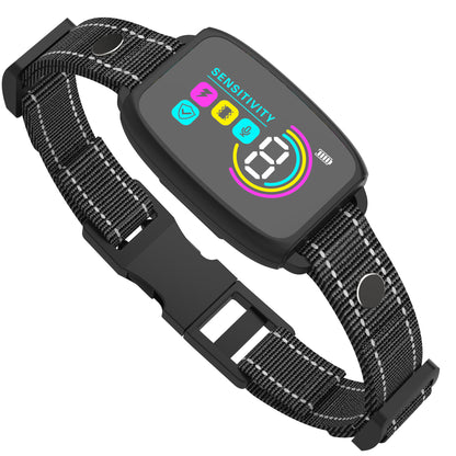 Smart Anti-Bark Dog Collar with LCD Display - Rechargeable, Waterproof, 3 Training Modes