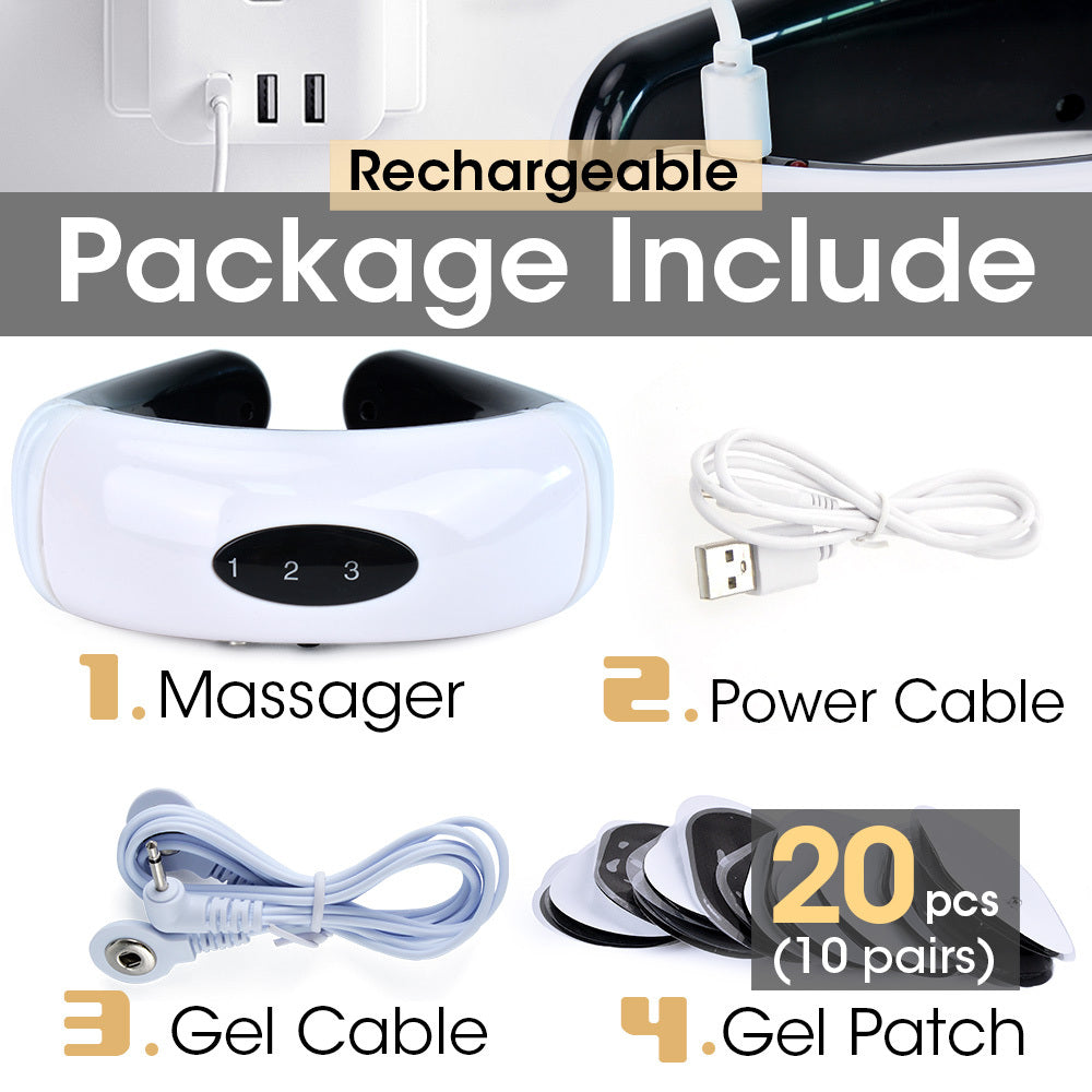 Multifunctional Shoulder & Neck Massager with Heat & EMS Therapy – Portable Pain Relief Device