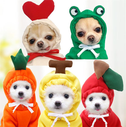 Cute Fruit Fleece Hoodie for Dogs / Puppies – Warm Winter Coat & Costume