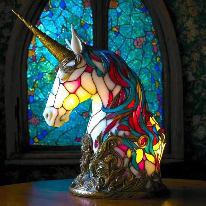 Retro Animal Resin Table Lamp – Decorative Night Light for Bedroom Home Decor