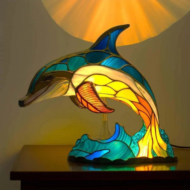 Retro Animal Resin Table Lamp – Decorative Night Light for Bedroom Home Decor